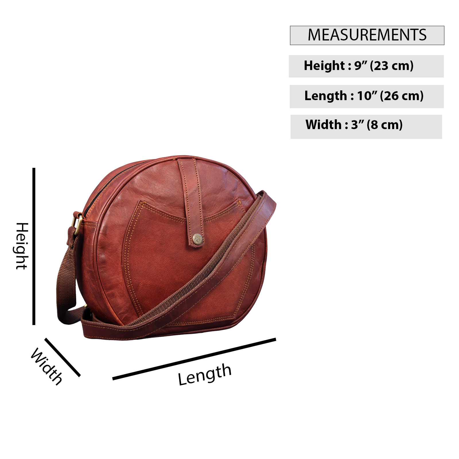 Crossbody Purse Soft Leather Hobo Women Semi Circle Zipper Brown Bag